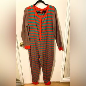 Target Christmas Stripes Onesie Pajamas